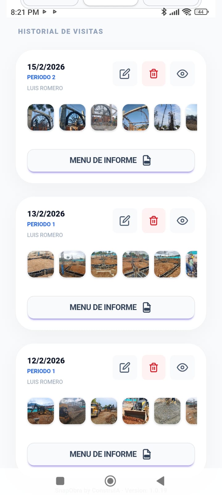 SnapObra Reportes